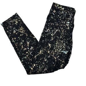 Pixie Lane Girls Black and Metallic Leggings Girls 5